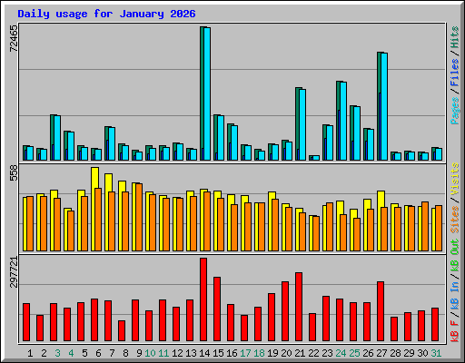 Daily usage for January 2026