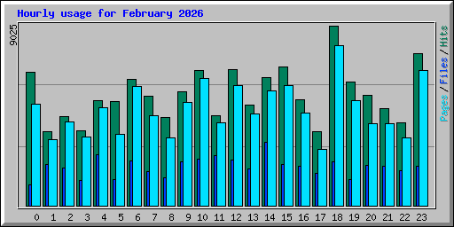 Hourly usage for February 2026