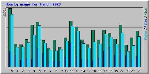 Hourly usage for March 2026