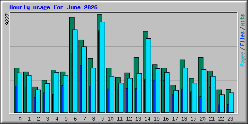 Hourly usage for June 2026