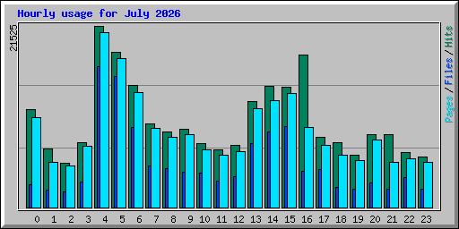 Hourly usage for July 2026