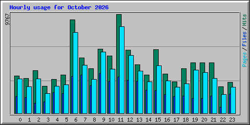 Hourly usage for October 2026